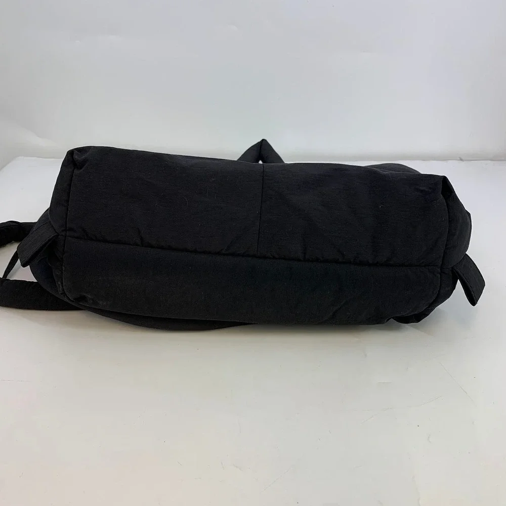 ÖLEND Backpacks Black Large Padded Shoulder Nylon Tote‎ Bag Drawstring Closure